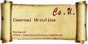 Csernai Urzulina névjegykártya